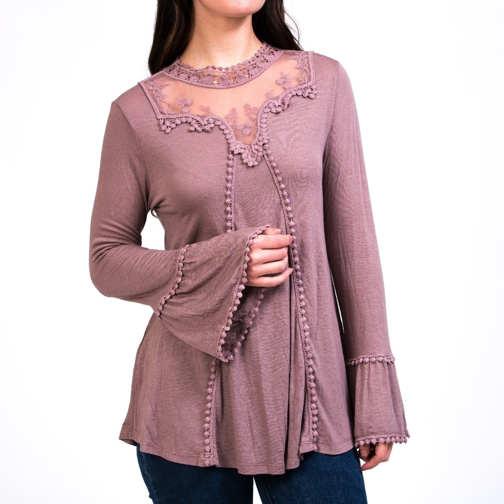 ●ALTAR’D STATE Bell Sleeve Jersey Top